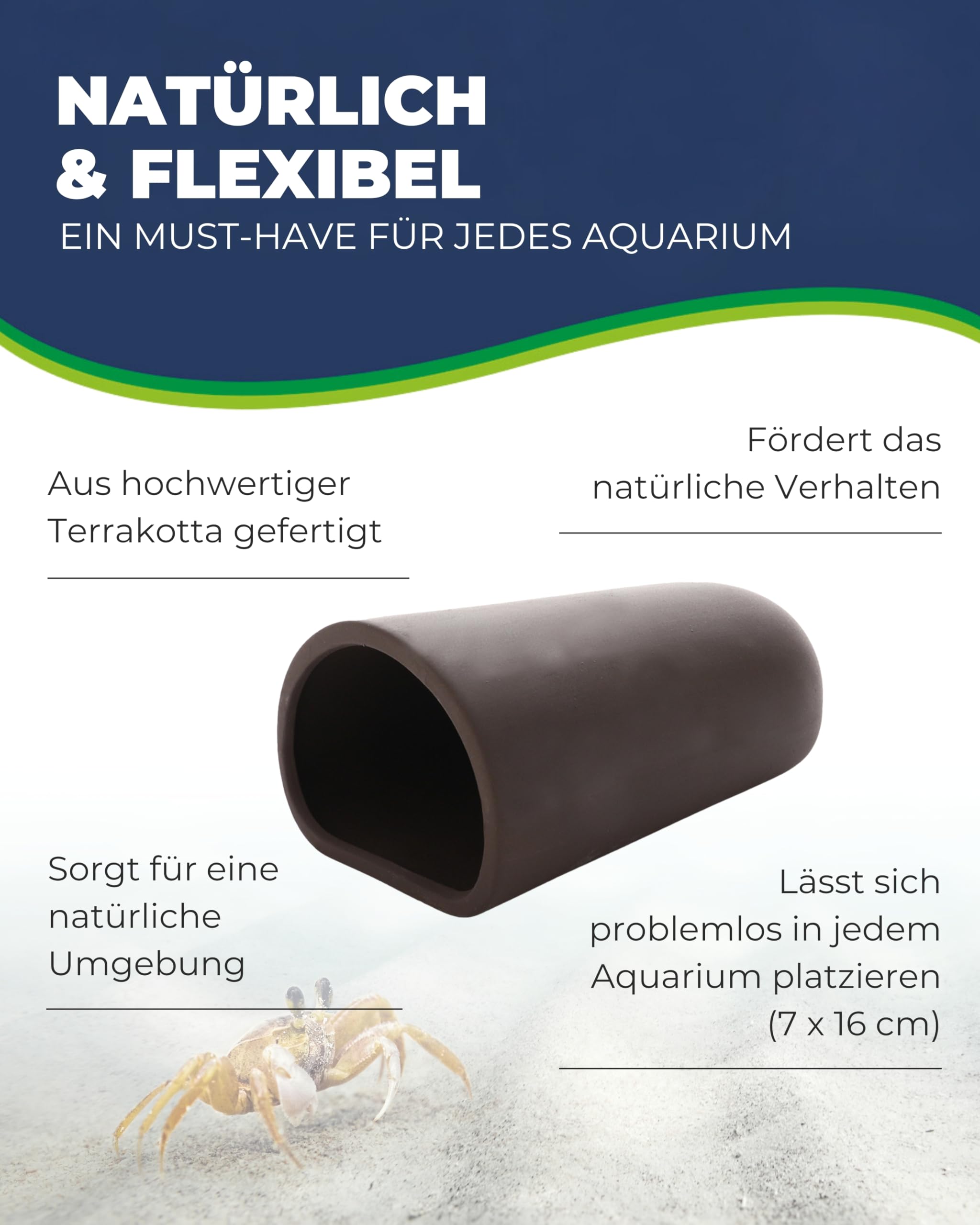 Hobby Catfish Cave L Welshöhle 7x16 cm dunkel