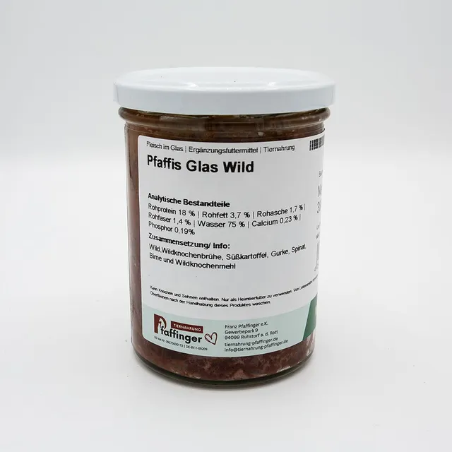 Genussglas Wild Menü Hundefutter 380 g Wild