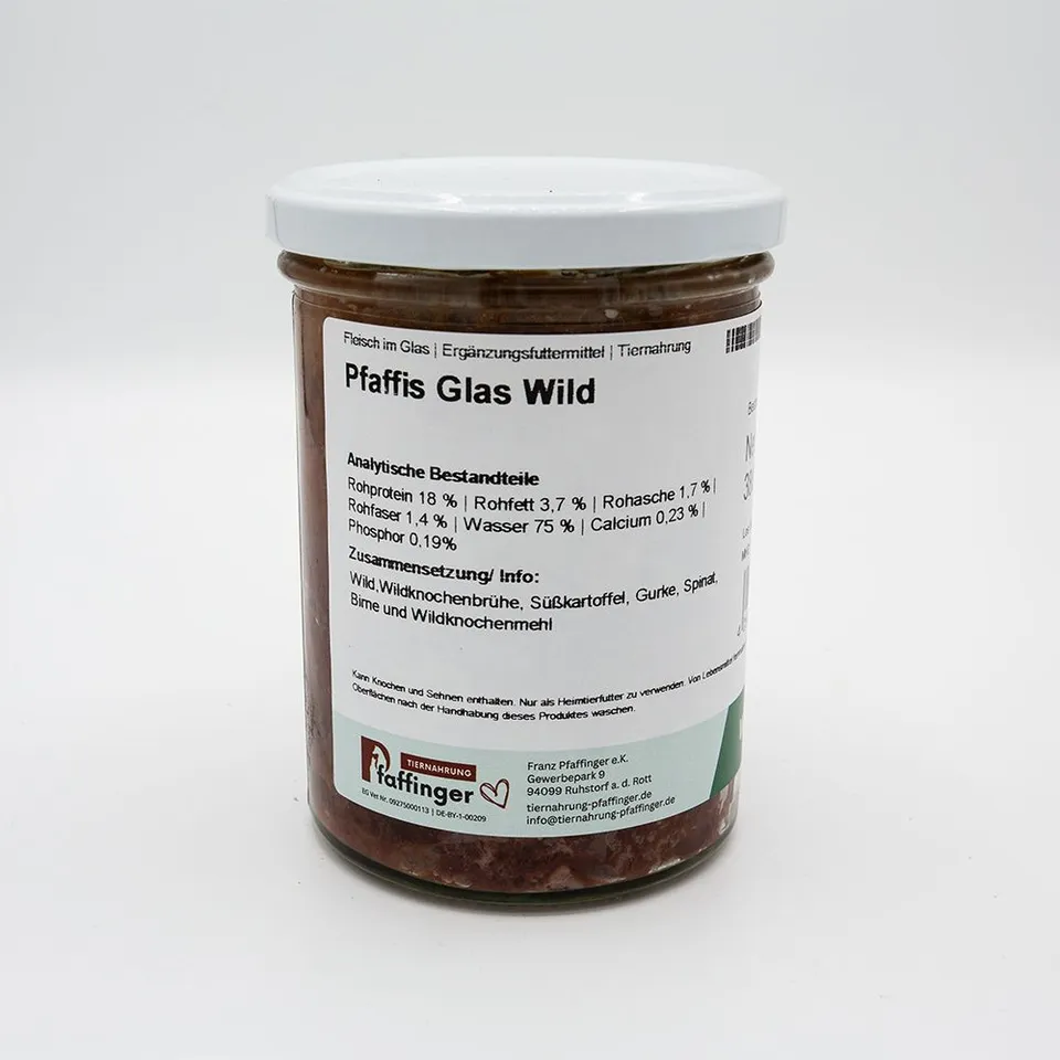Genussglas Wild Menü Hundefutter 380 g Wild