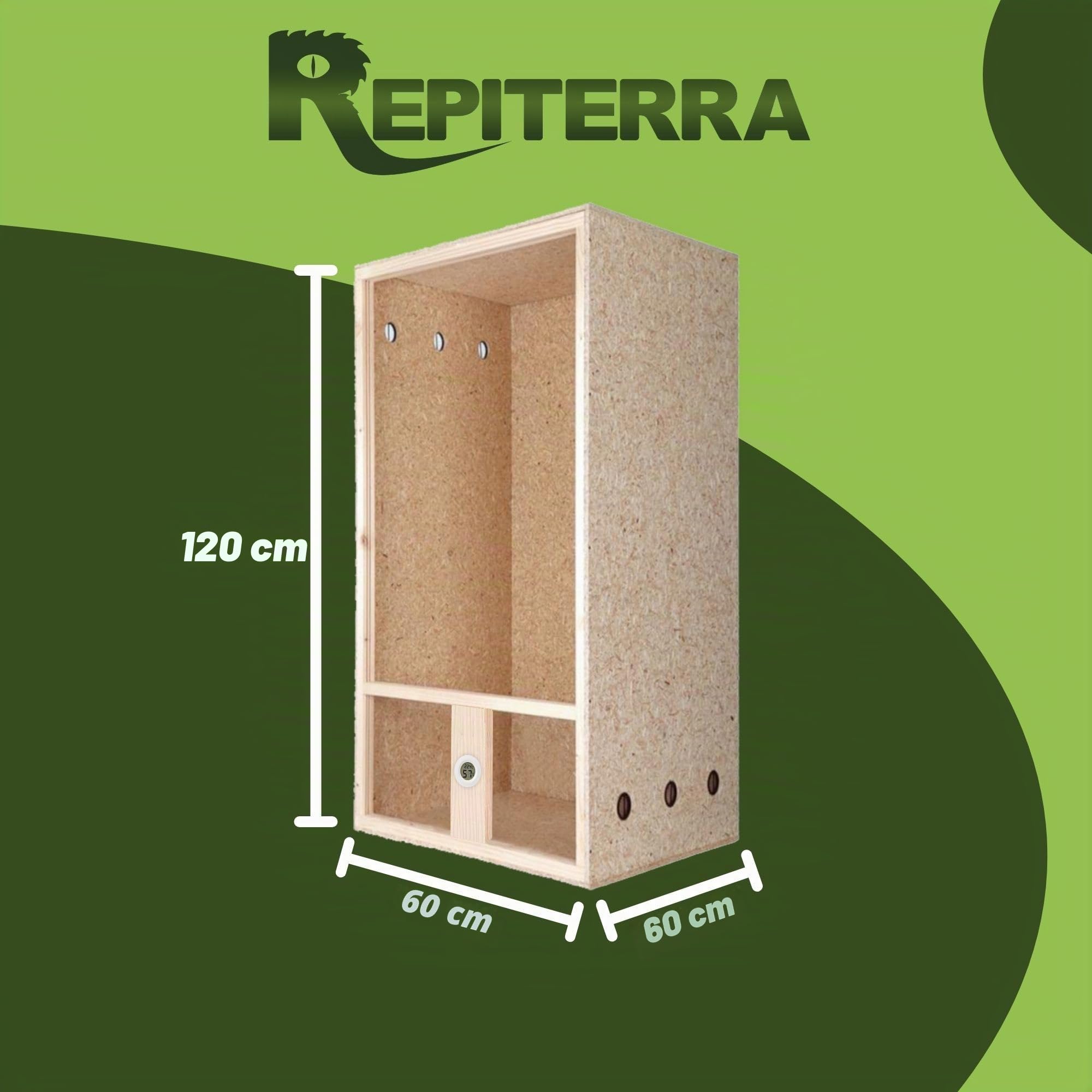 Repiterra Terrarium 60x120x60 cm Seitenbelüftung Holzterrarium