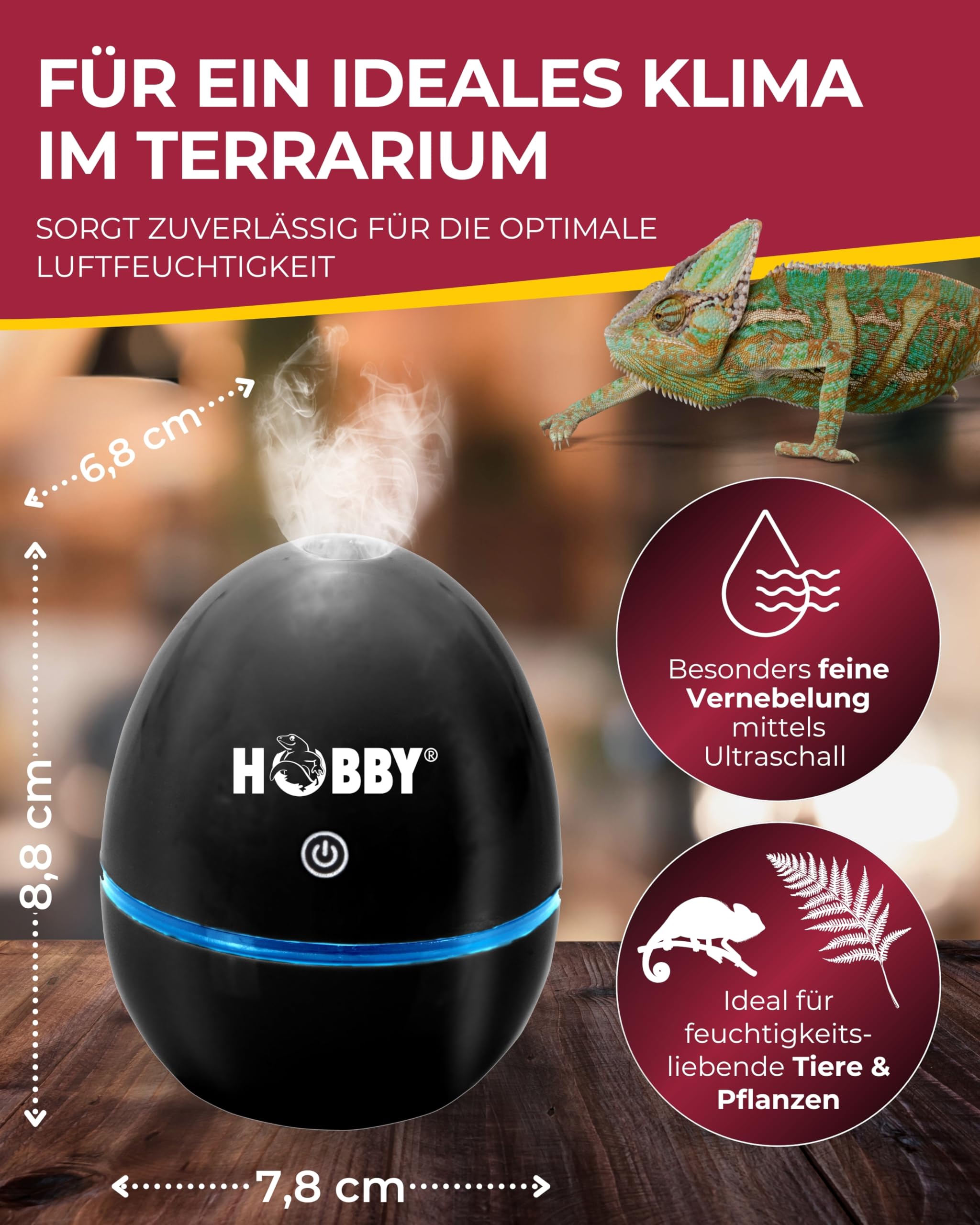 Hobby Foggy I Ultraschall-Nebler 50 ml für Terrarium