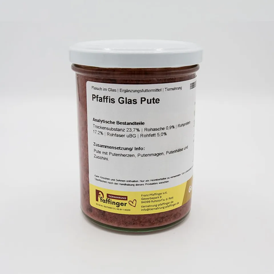 intipa Genussglas Pute Menü Hundefutter 380 g Glas