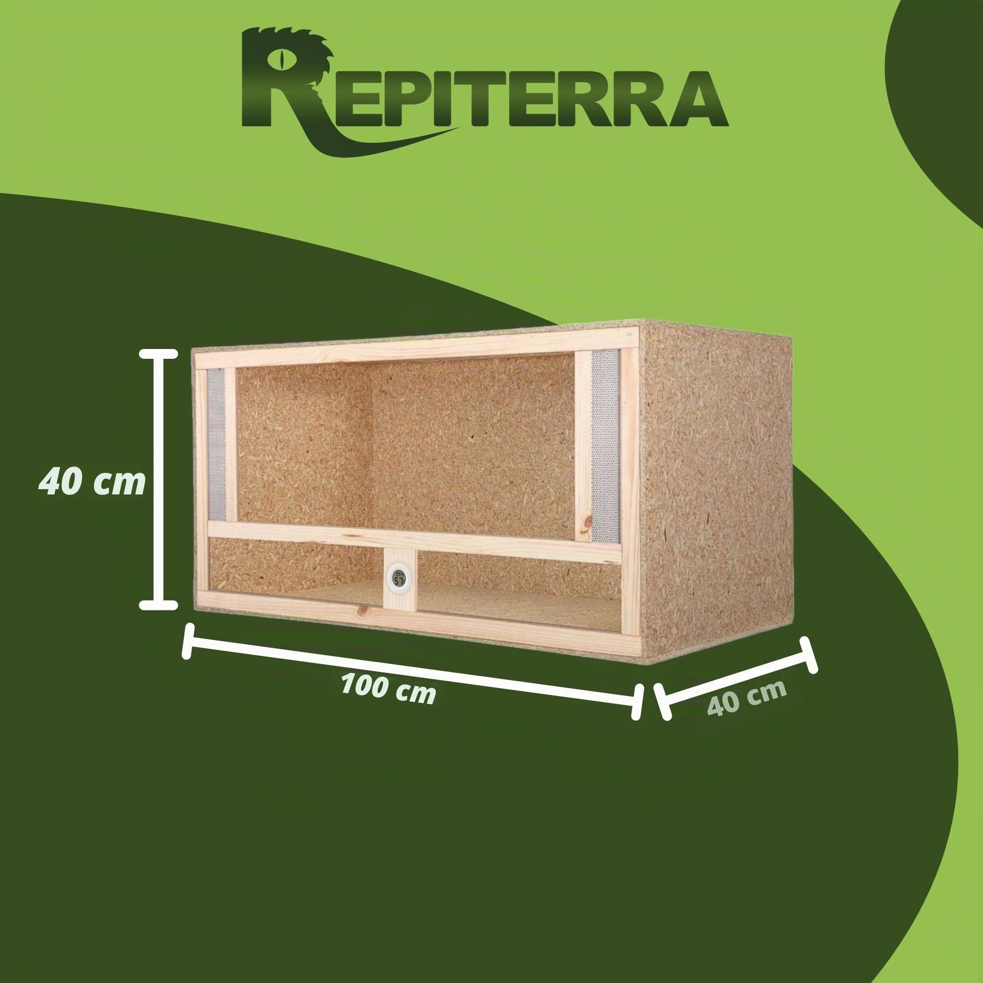 Repiterra Holzterrarium Frontbelüftung 100x40x40 cm OSB