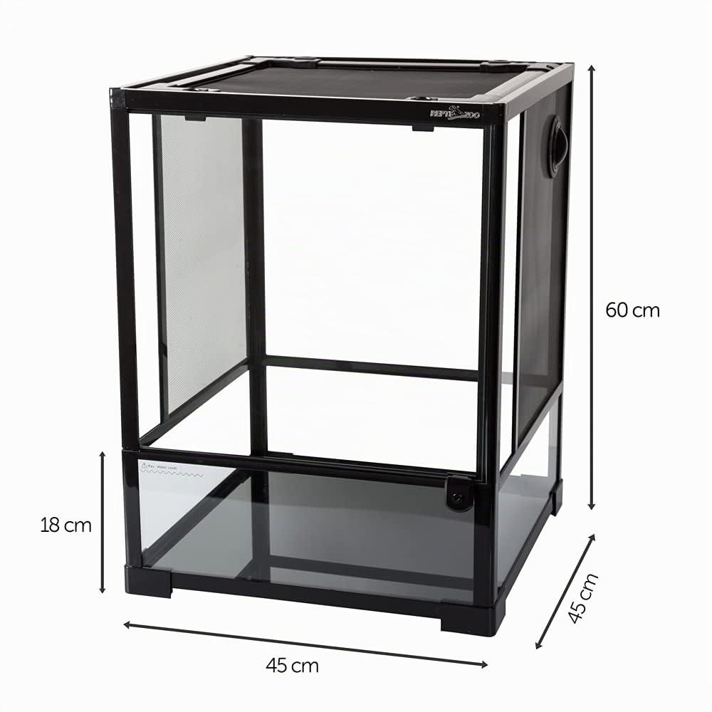 ReptiZoo RK0110NS Glasterrarium 45x45x60 cm Schwenktür hoch