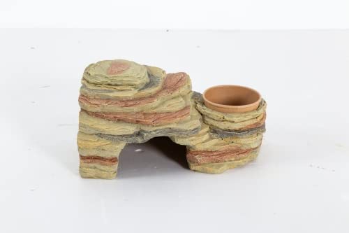 ReptiZoo Hideout Versteckhöhle TB14 3in1 mit Schale