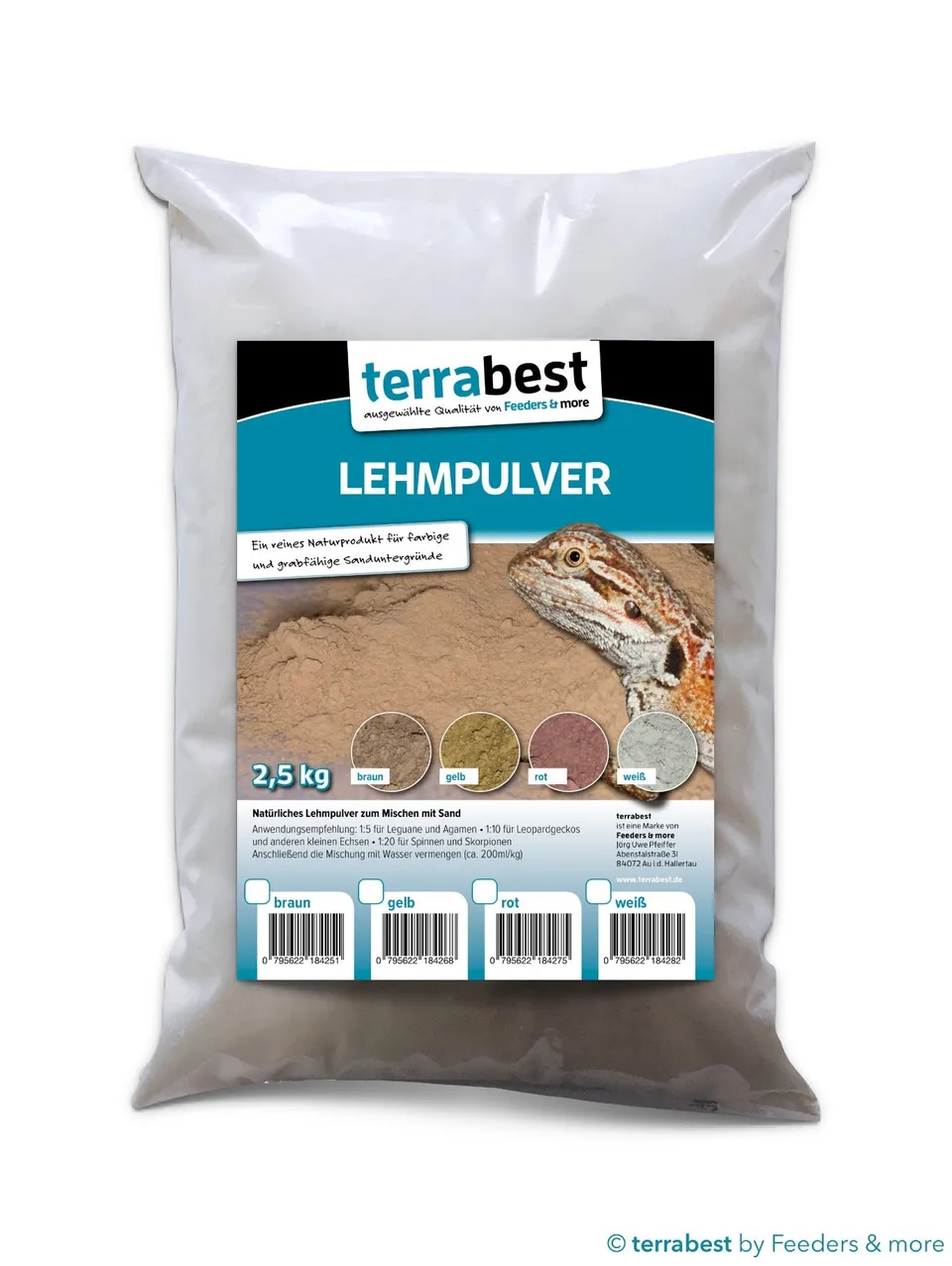 Terrabest Lehmpulver weiß Bodengrund 2,5 kg grabfähig