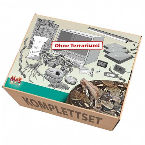 M&S Reptilien Komplettset Boas Pythons 150x80x80 ohne Terrarium