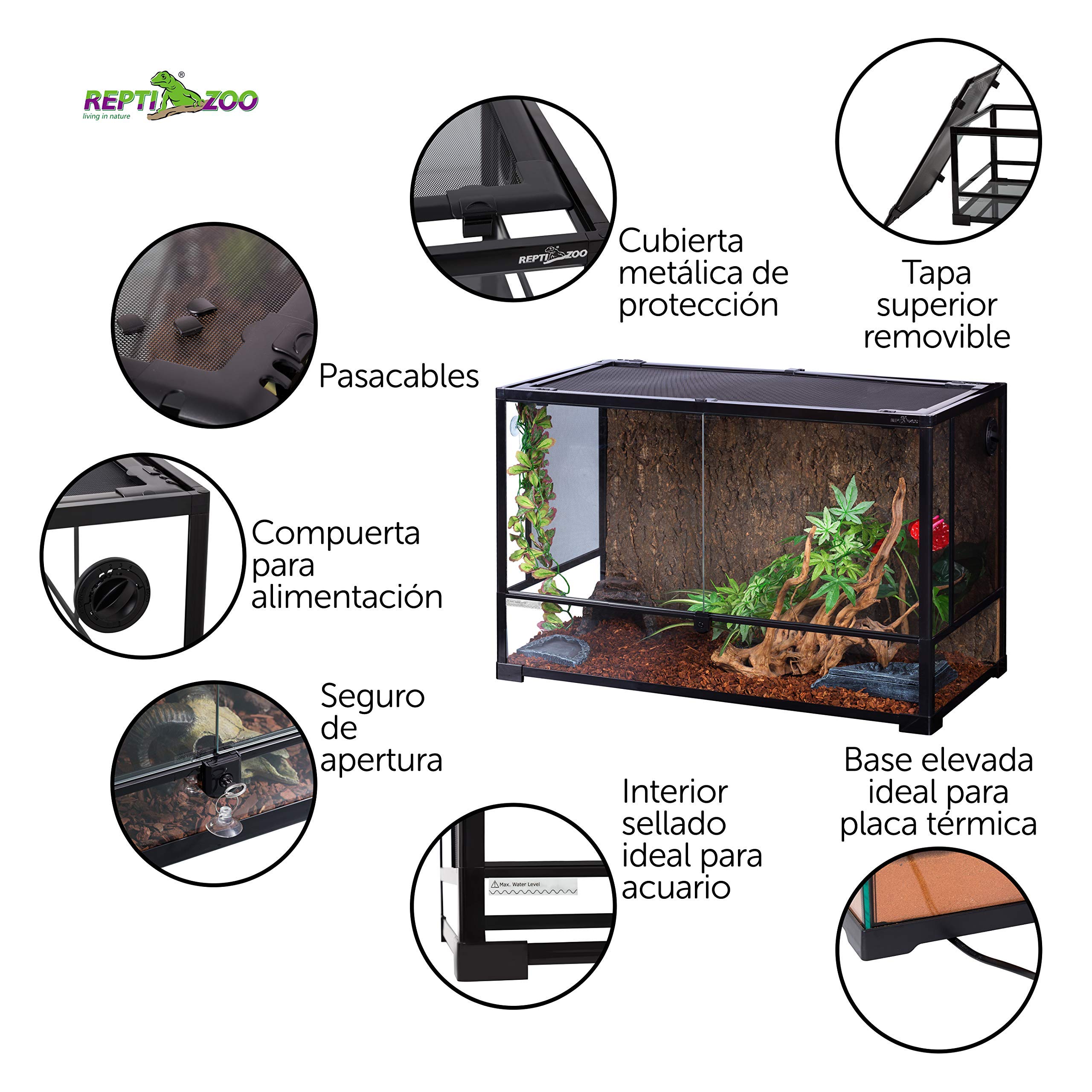 REPTI ZOO Terrarium 91,4x45,7x60 cm Glas