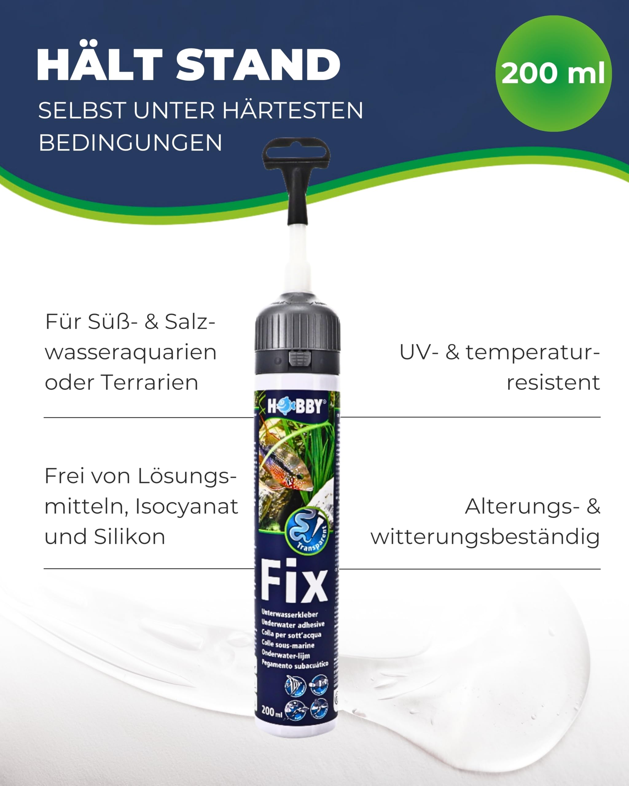 Hobby Fix Unterwasserkleber transparent 200 ml Kartusche