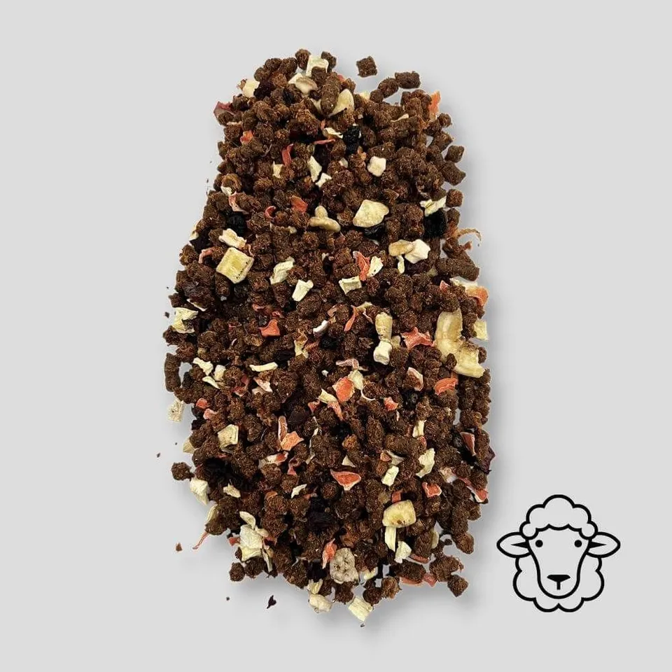 Trockenbarf Lamm Schaf Trockenfutter 1 kg mit Gemüse
