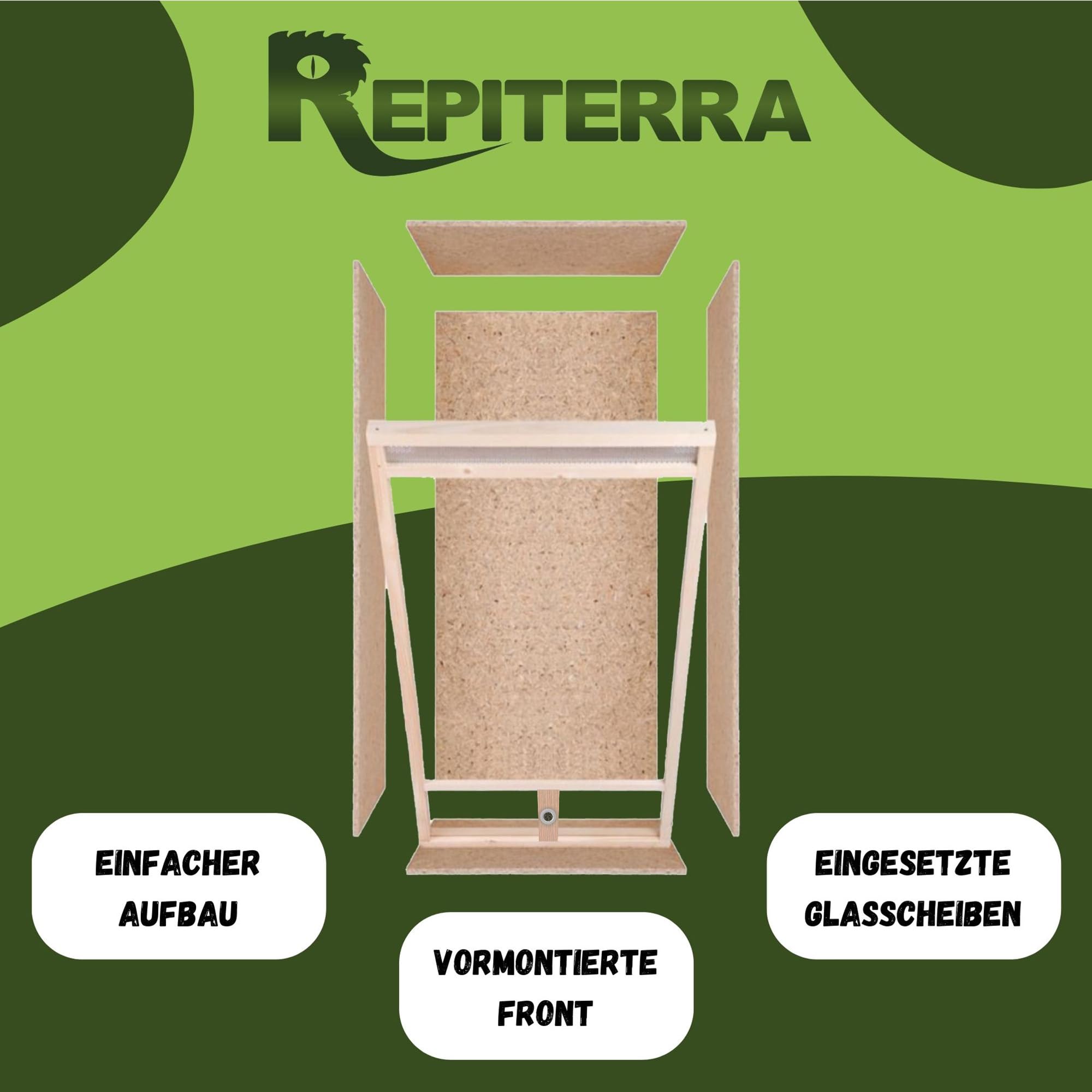 Repiterra Hoch-Terrarium 60x120x60 cm Frontbelüftung