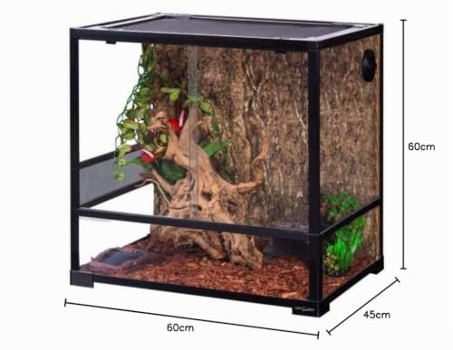 ReptiZoo RK0211 Glas-Terrarium 60x45x60 cm Frontbelüftung