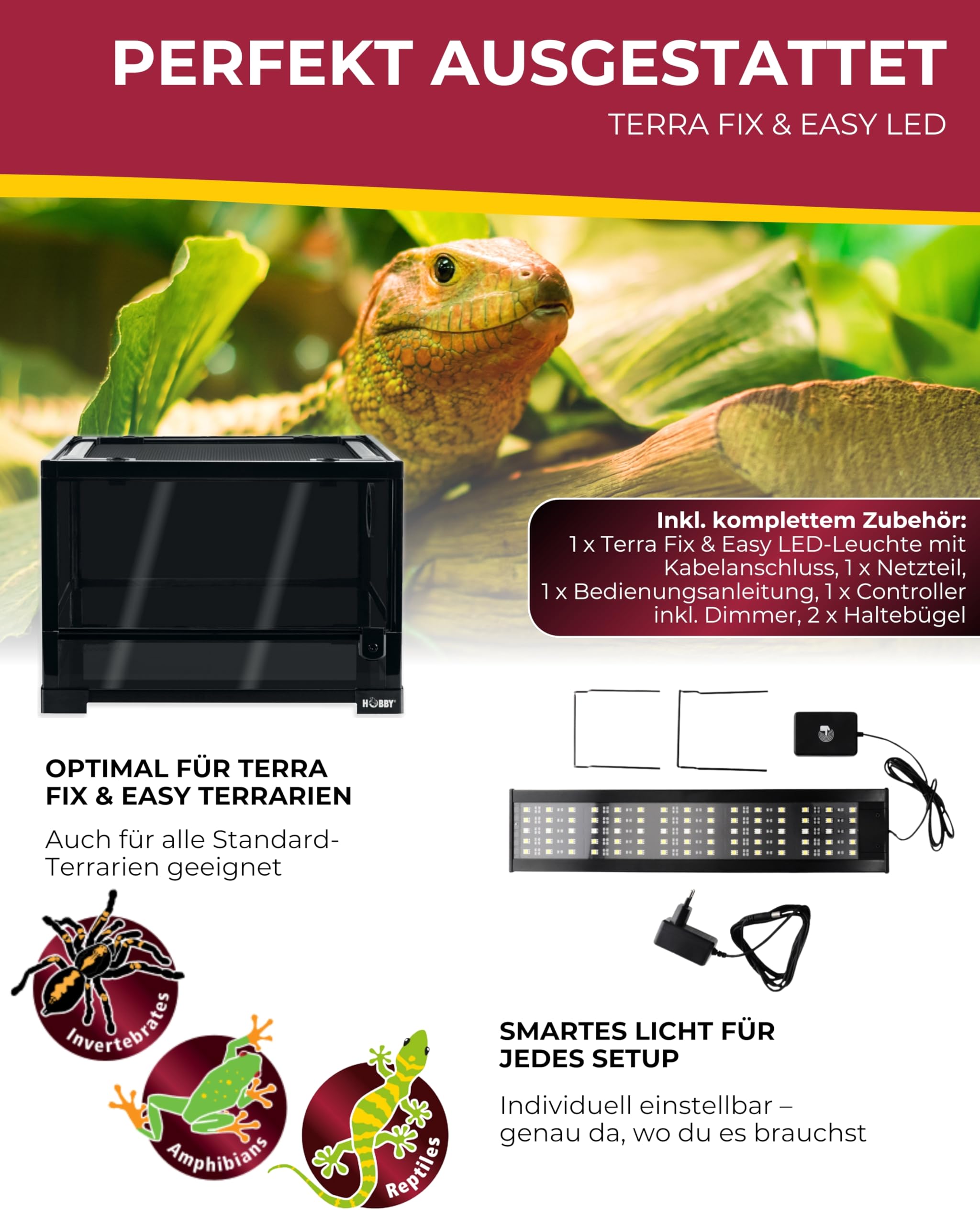 Hobby Terra Fix & Easy LED Terrariumlampe dimmbar