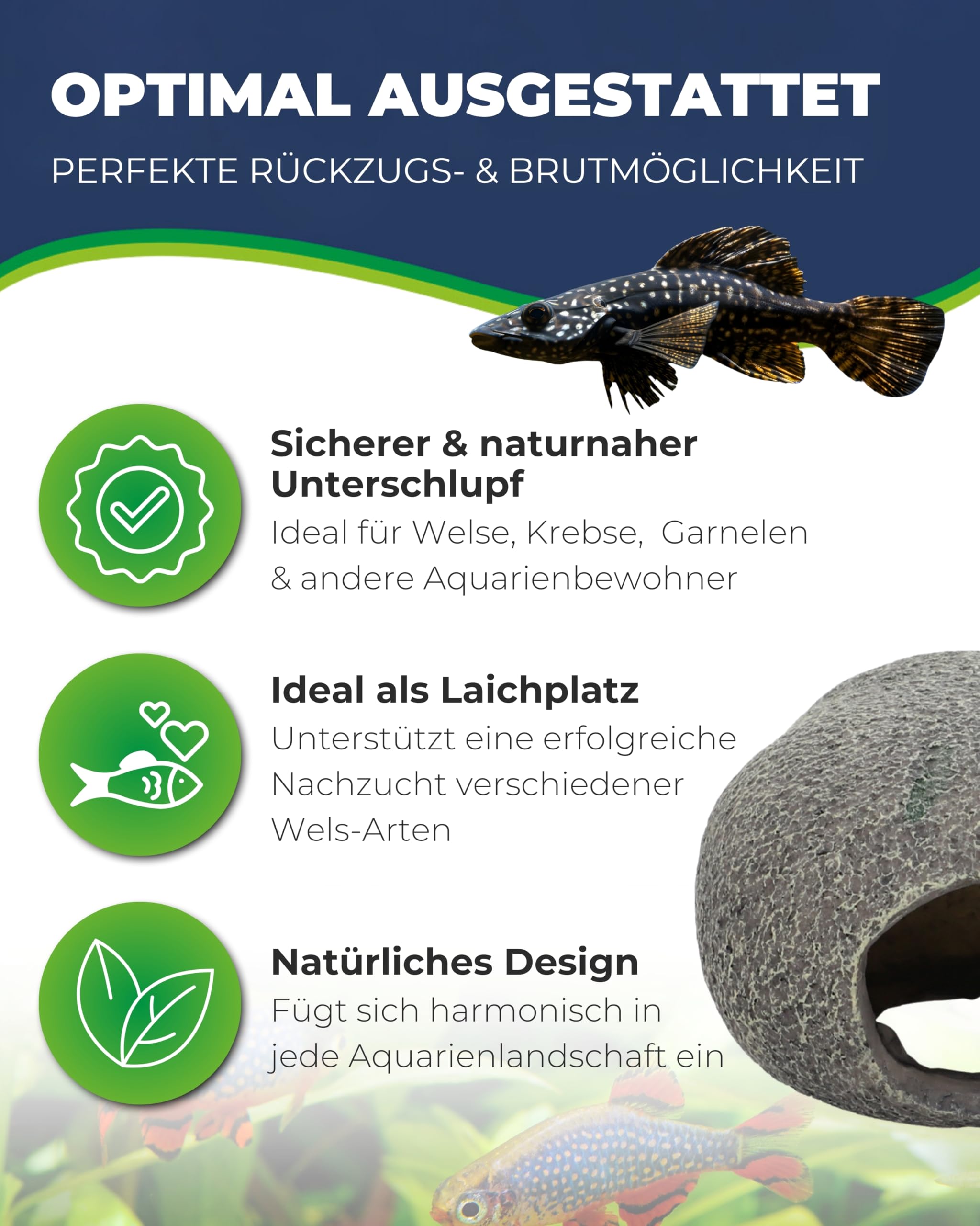 Hobby Marble Cave 2 Aquariumhöhle 8,5x9,5x8,5 cm Kunstharz