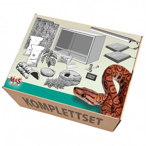 M&S Reptilien Komplettset Pythons Holz-Terrarium 120 cm