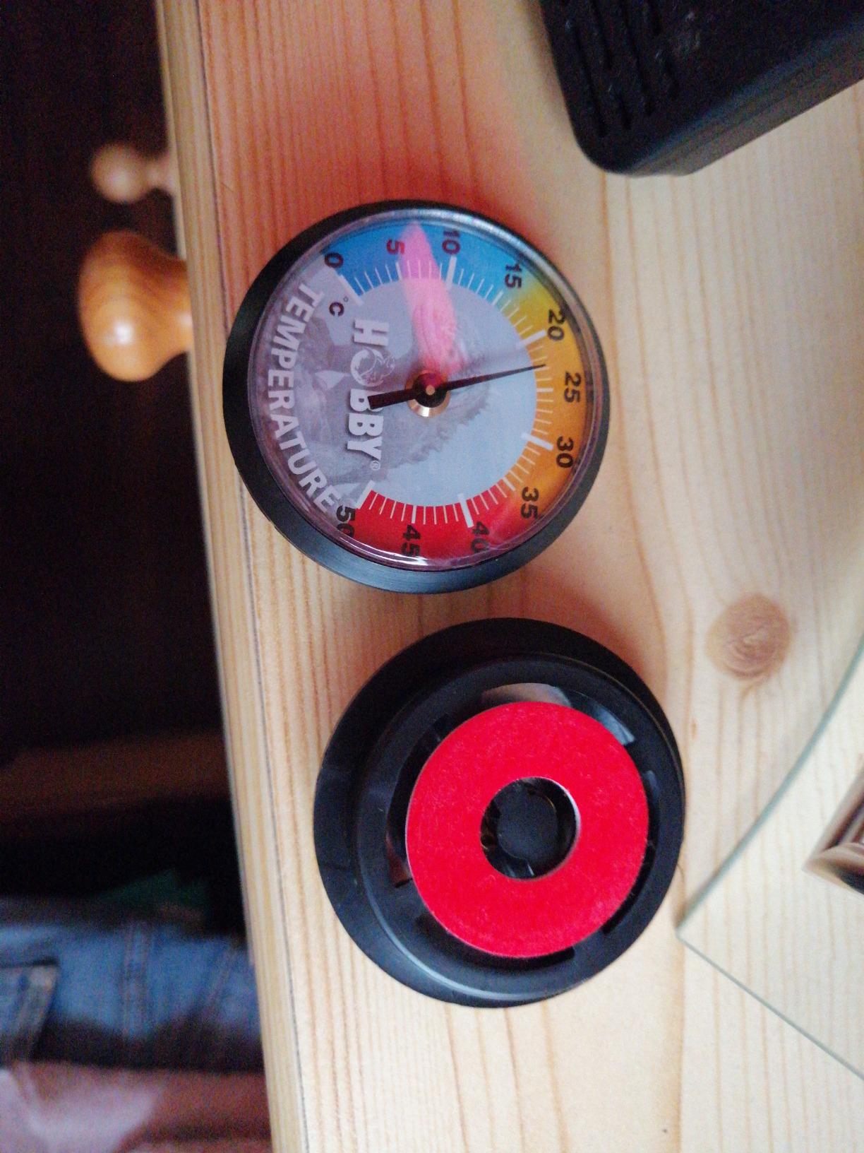 Hobby Hygrometer Thermometer analog selbstklebend Terrarium