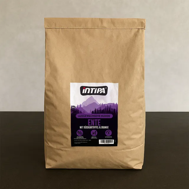intipa DOG Ente Süßkartoffel Trockenfutter 12 kg