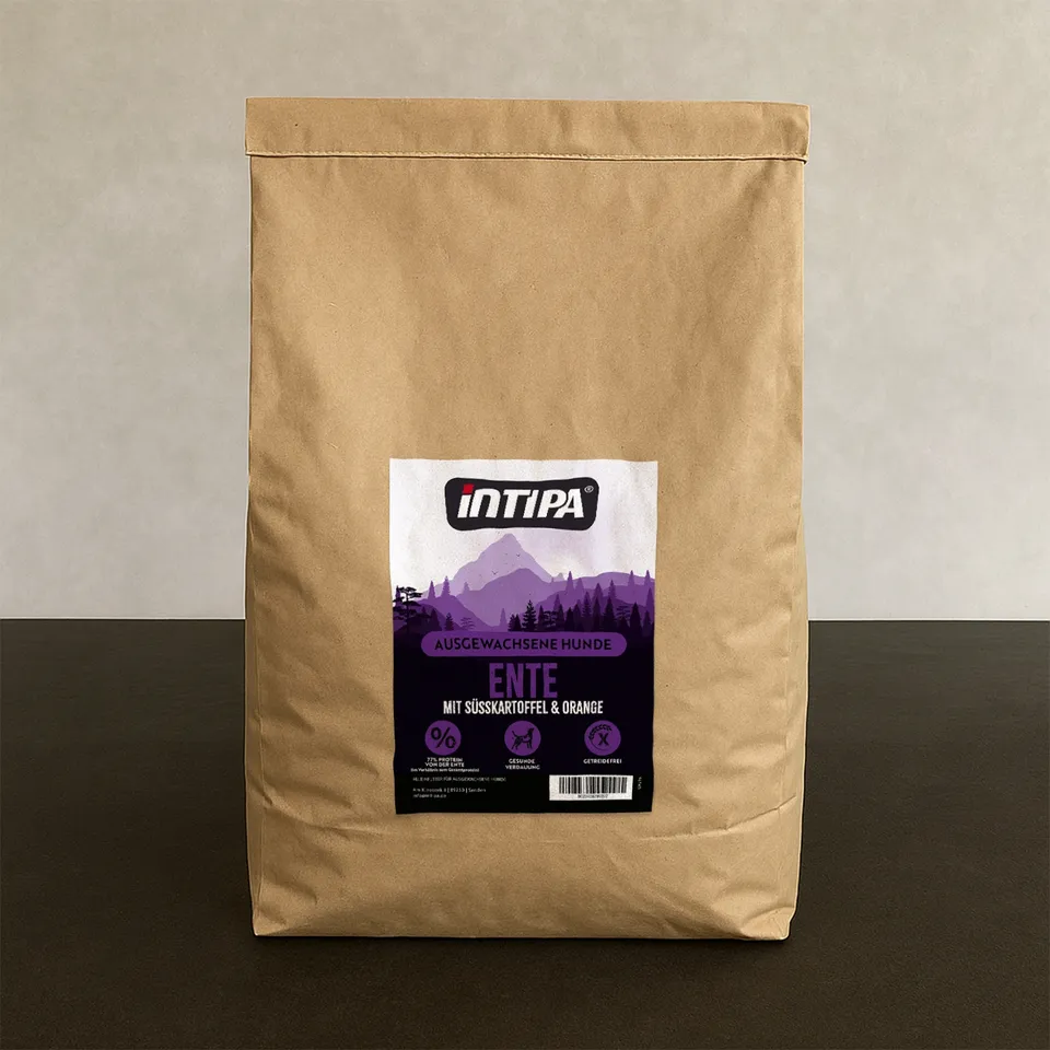 intipa DOG Ente Süßkartoffel Trockenfutter 12 kg