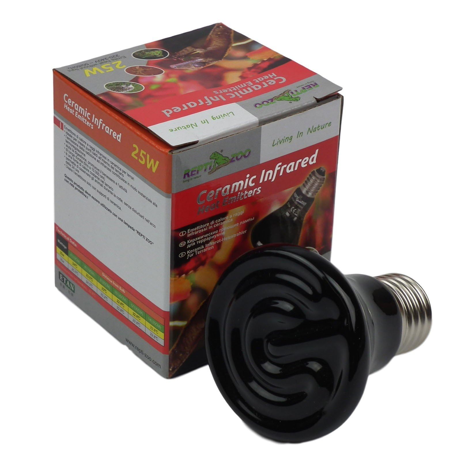 Repti Zoo DL46025 Keramikstrahler 25 Watt ohne Licht