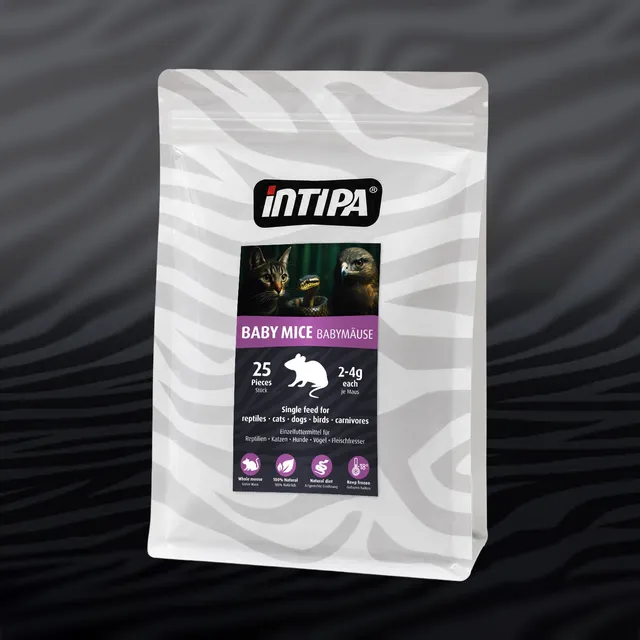 intipa Babymäuse Frostfutter 25 Stück 2-4 g