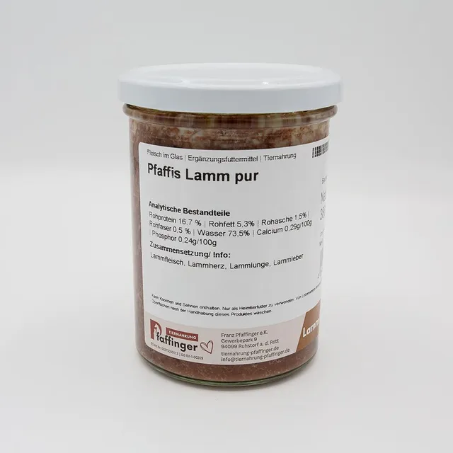 intipa Genussglas Lamm Pur Hundefutter 380 g