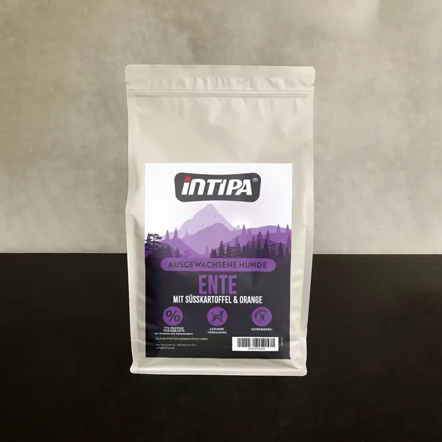 intipa DOG Ente Süßkartoffel Orange Trockenfutter 2 kg