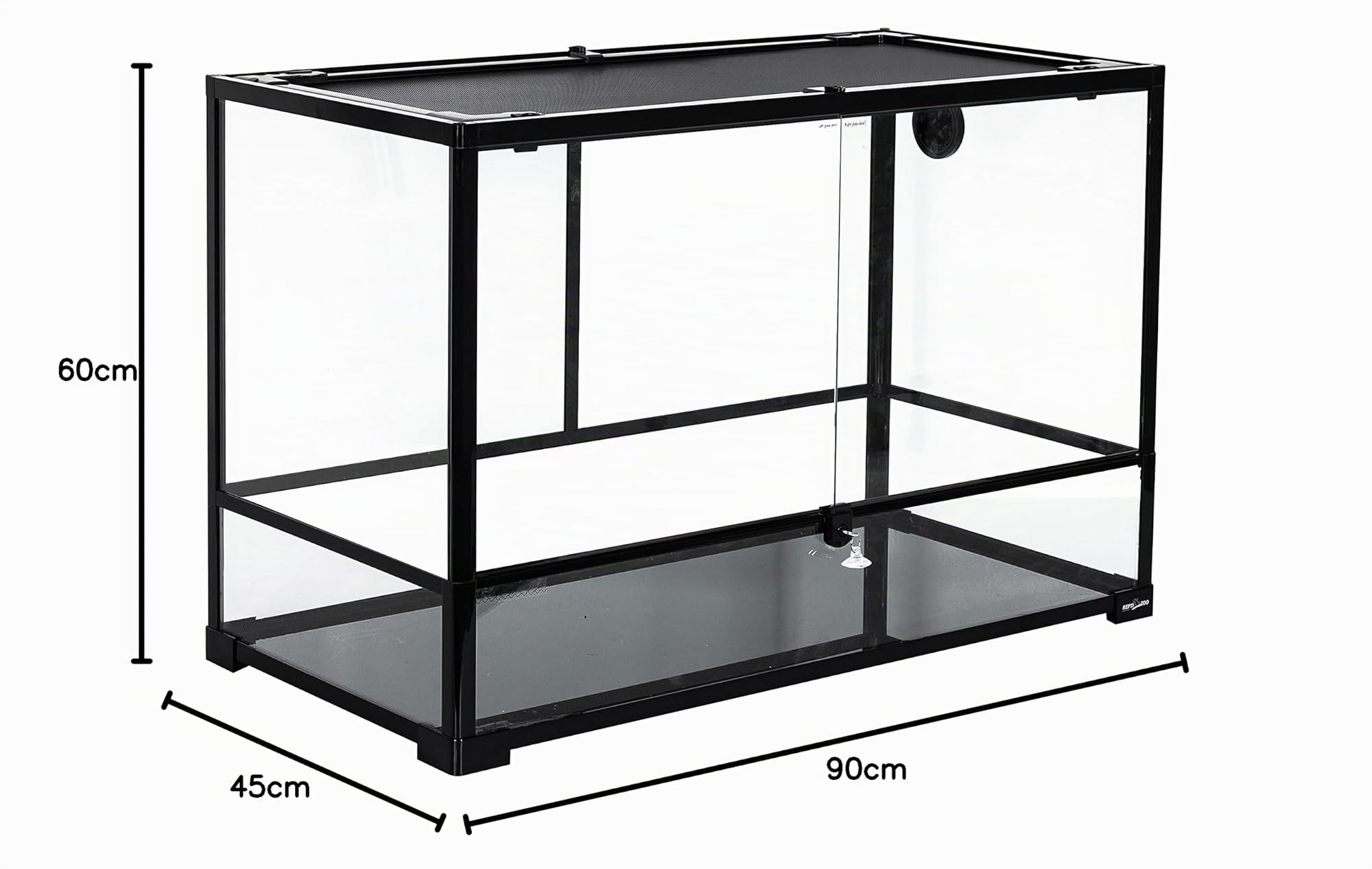 ReptiZoo Glasterrarium 90x45x60 cm mit Schwenktür