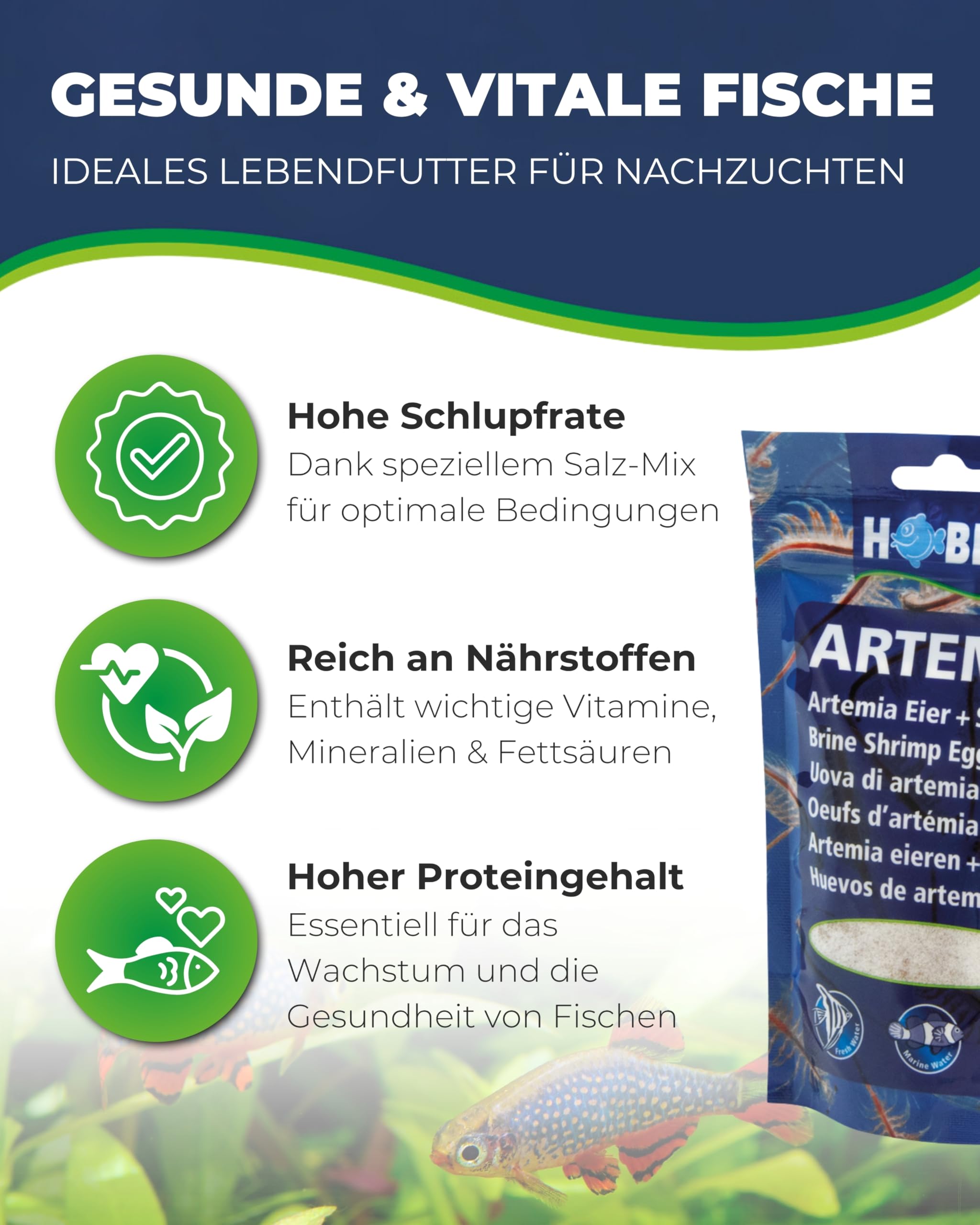 Hobby Artemix Artemia-Eier mit Salz 195 g