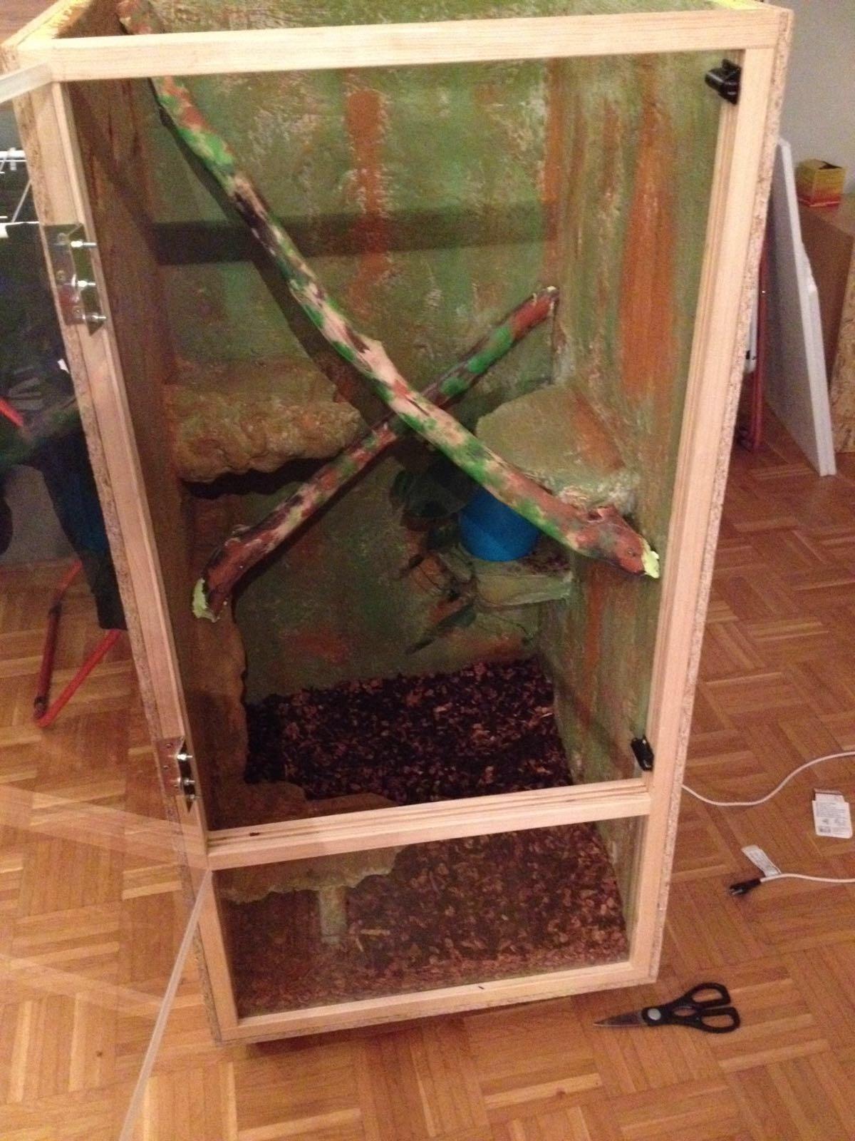 Repiterra Terrarium 60x120x60 cm Seitenbelüftung Holzterrarium