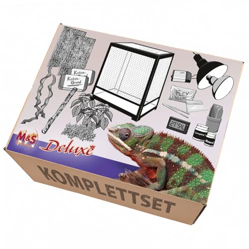 M&S Reptilien Chamäleon Terrarium-Set Gaze 60x60x120 Deluxe