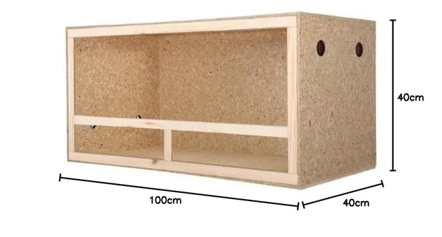 Repiterra Terrarium Holz 100x40x40 cm Seitenbelüftung OSB