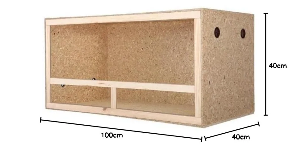 Repiterra Terrarium Holz 100x40x40 cm Seitenbelüftung OSB