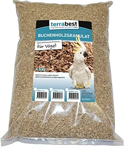 Terrabest Buchenholzgranulat Einstreu 4,5 kg fein 1-3 mm