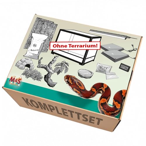 M&S Reptilien Komplettset Kornnatter Zubehör-Set ohne Terrarium