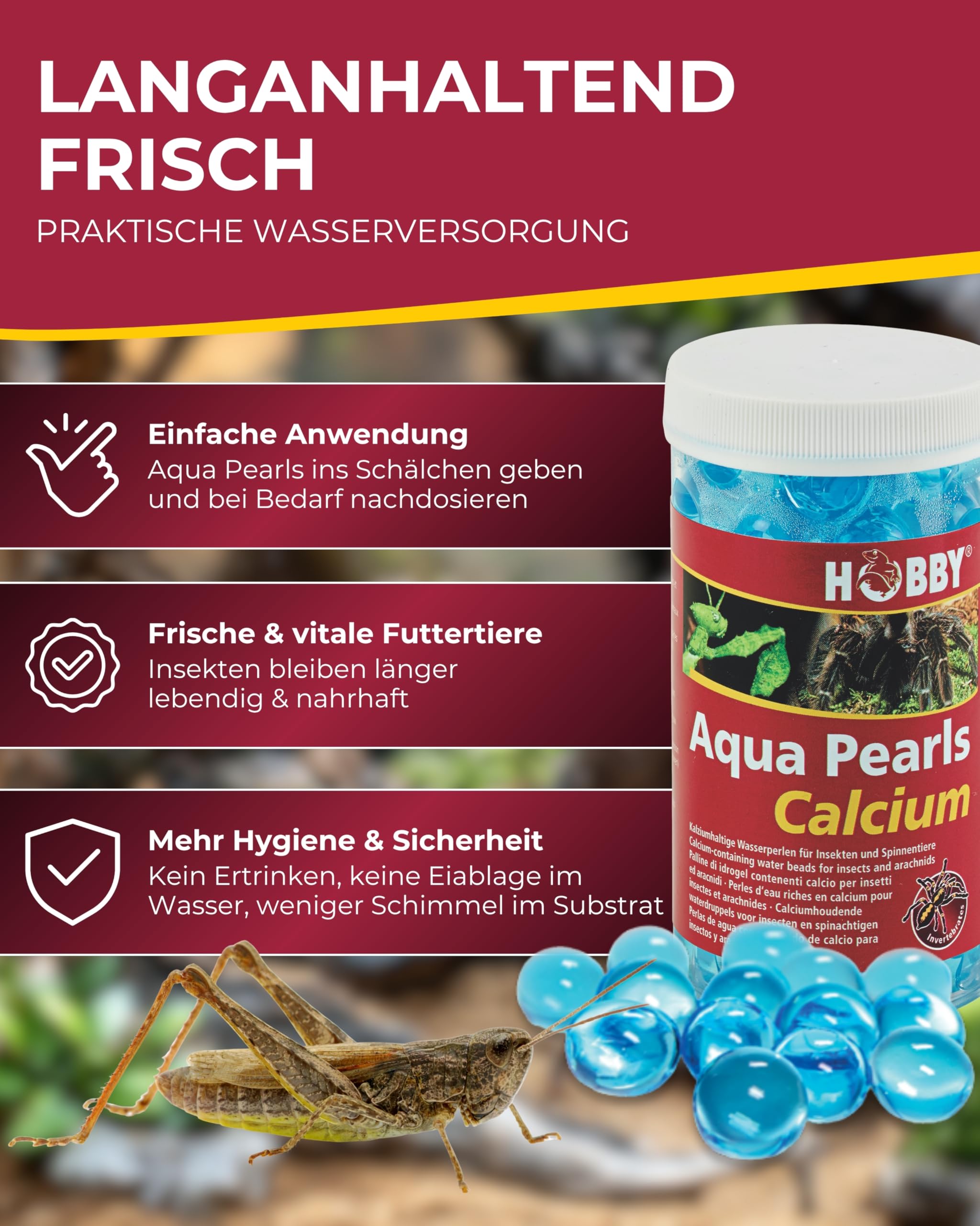 Hobby Aqua Pearls Calcium Wasserperlen 170 g blau