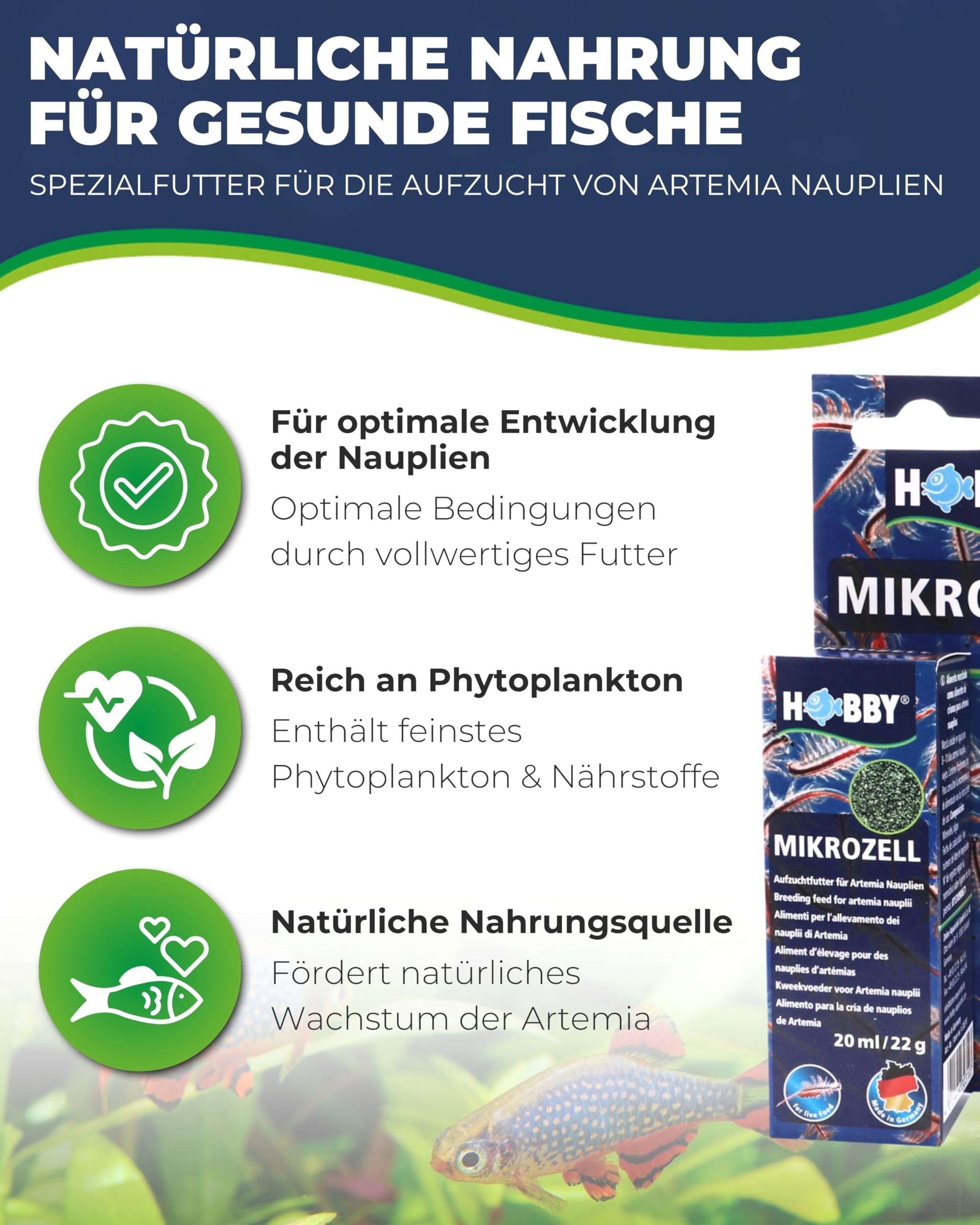 Hobby Mikrozell I Artemia-Aufzuchtfutter 20 ml Phytoplankton