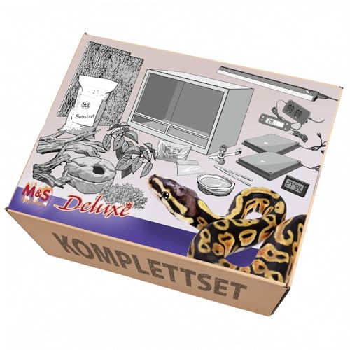 M&S Reptilien Komplettset Deluxe Königspython Terrarium 120 Holz