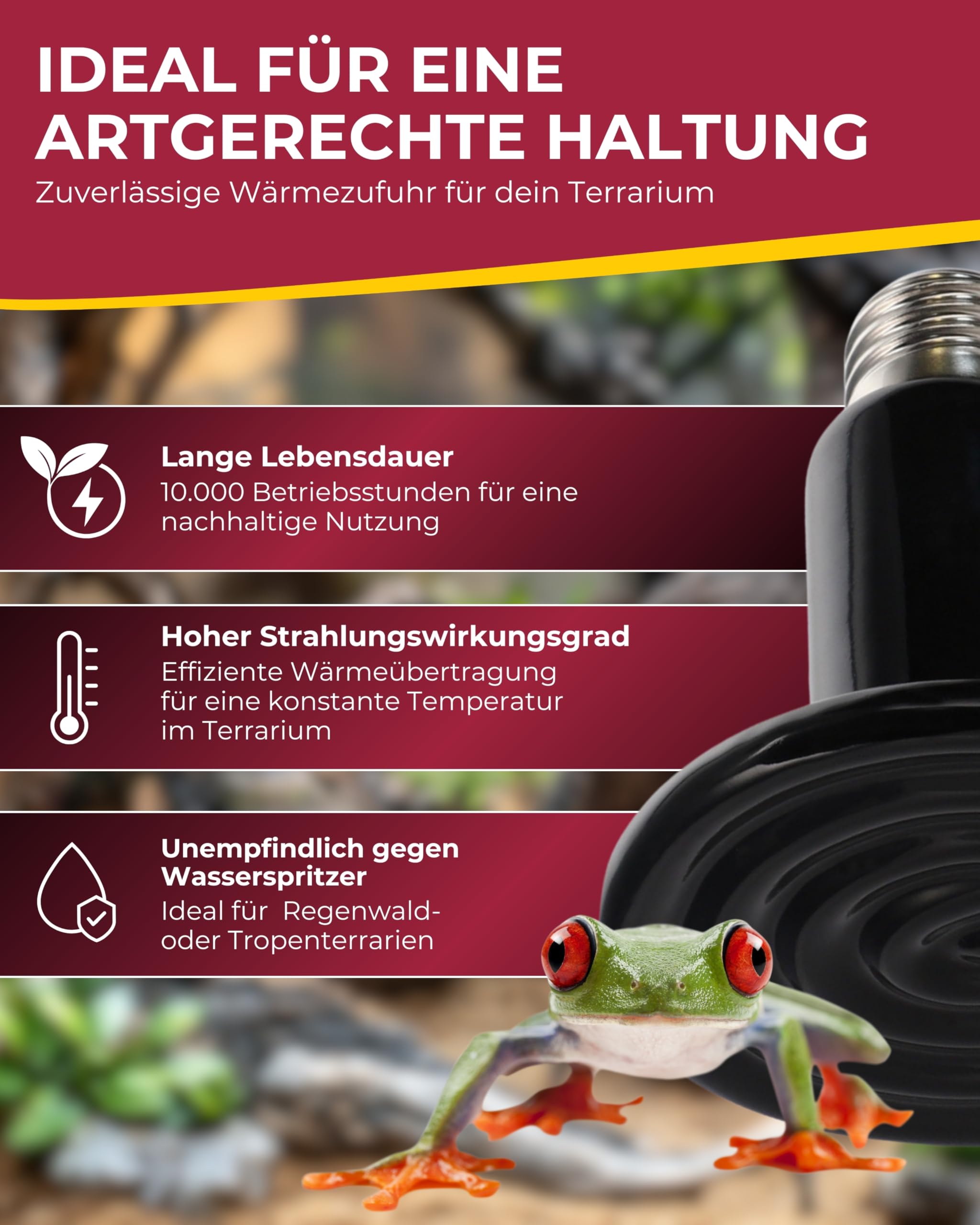 Hobby Cera Infraheat 100 W Keramikstrahler ohne Licht