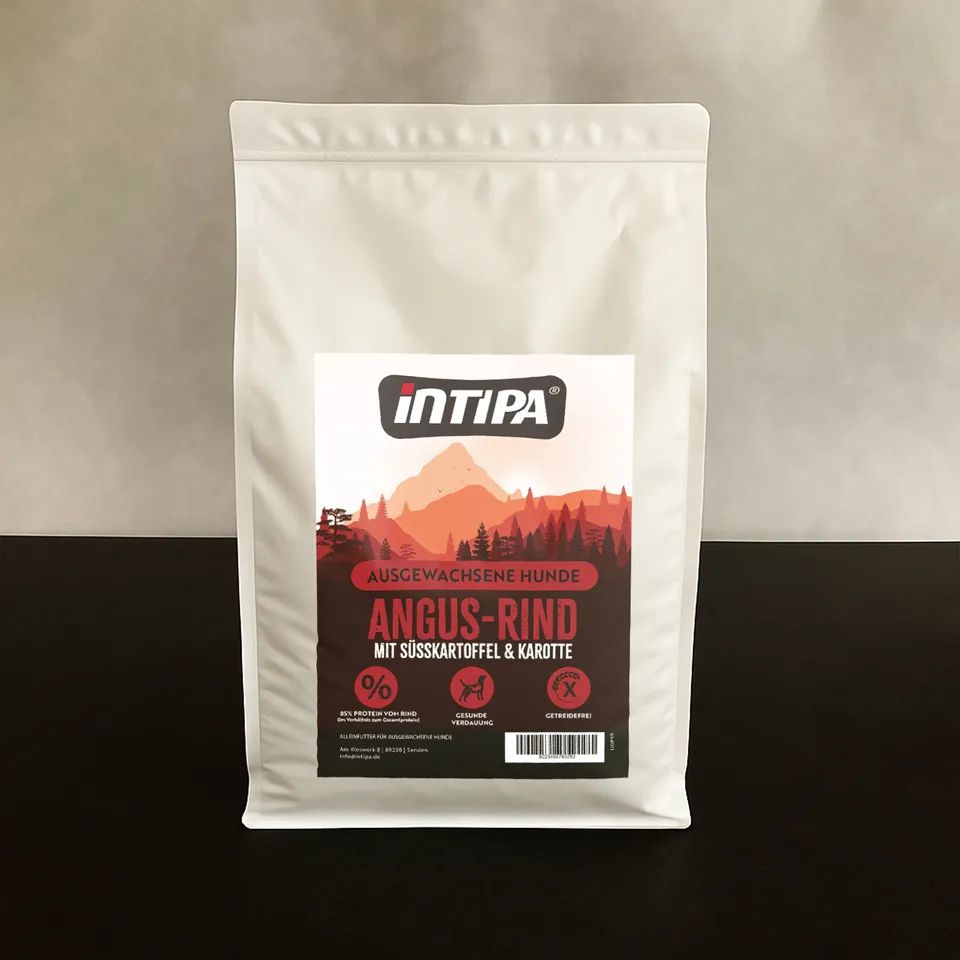 intipa DOG Angus Rind Trockenfutter 6 kg mit Süßkartoffel