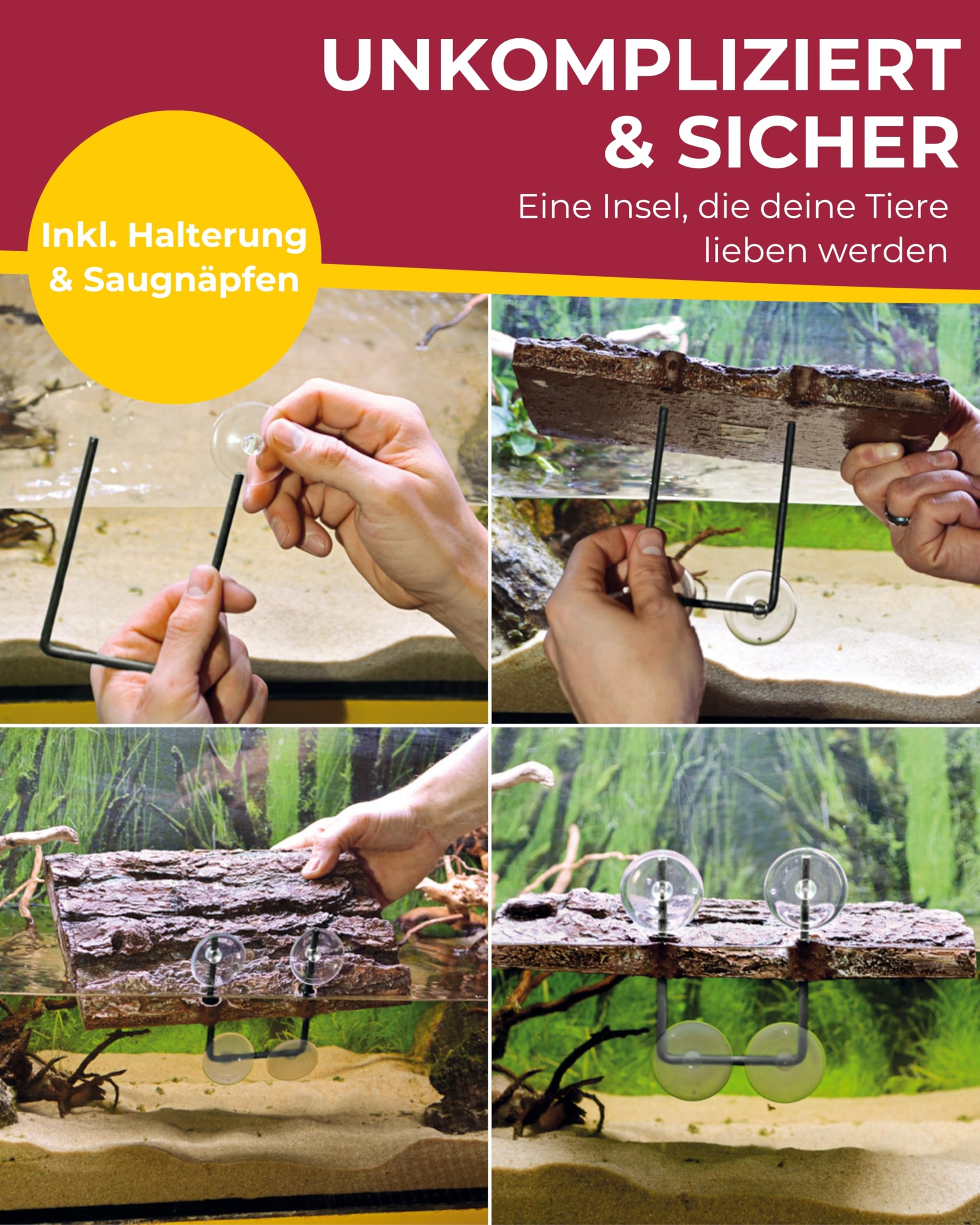 Hobby Turtle Island 3 Schwimminsel 40,5x22 cm Fels