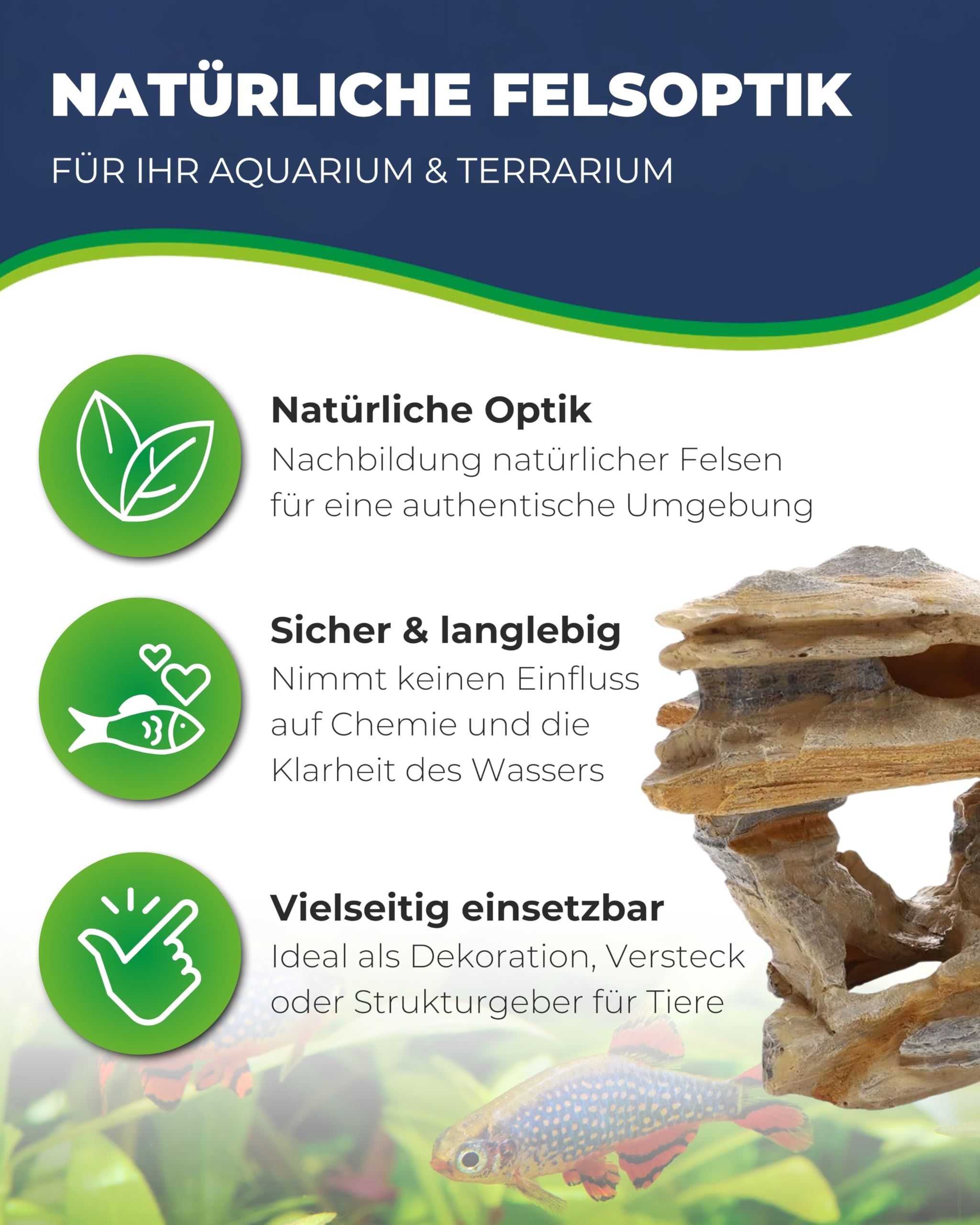 Hobby Amman Rock 2 Deko-Stein 30x17x11 cm naturgetreu