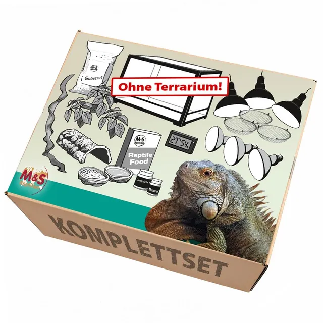 M&S Reptilien Komplettset Leguane 182x61x91 ohne Terrarium