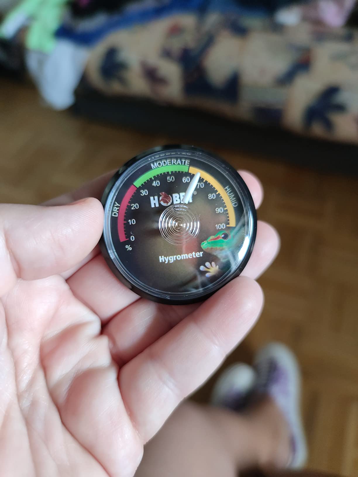 Hobby Hygrometer Thermometer analog selbstklebend Terrarium