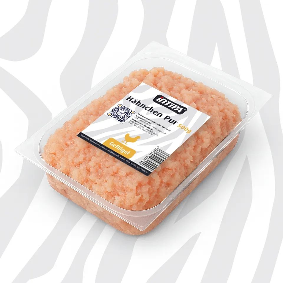intipa BARF Hähnchen Pur Frostfutter 500 g pures Muskelfleisch