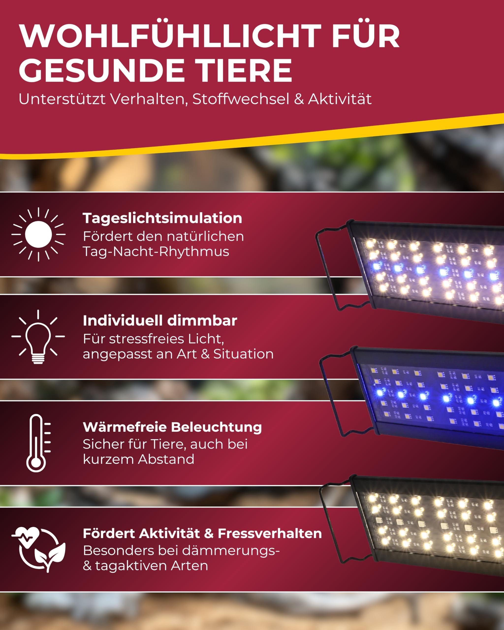 Hobby Terra Fix & Easy LED Terrariumlampe dimmbar