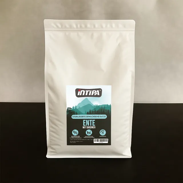 intipa CAT Ente Sardinen Trockenfutter 5kg getreidefrei