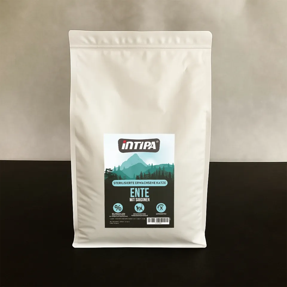 intipa CAT Ente Sardinen Trockenfutter 5kg getreidefrei