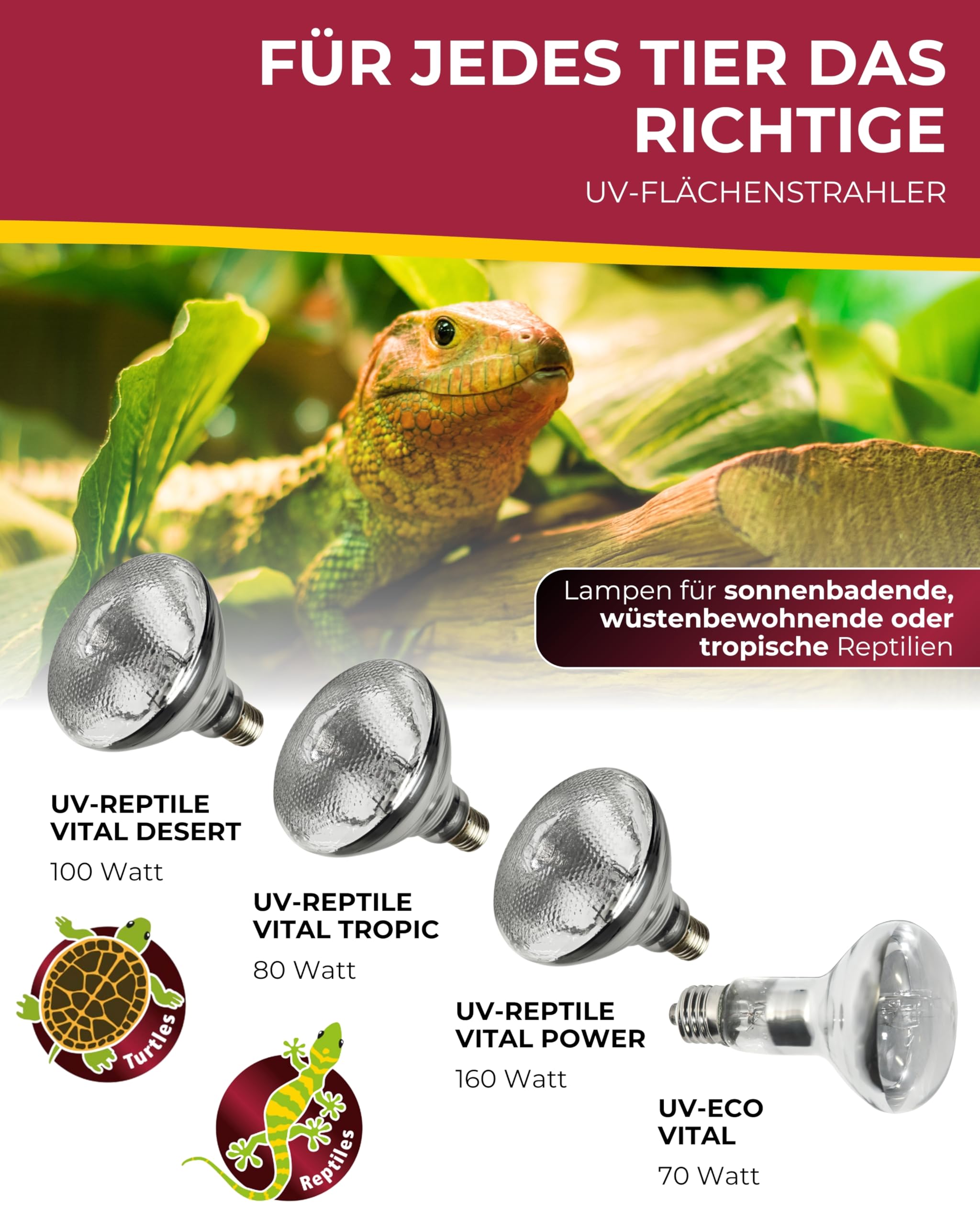 Hobby UV Reptile Vital Power UV-Lampe 160 W