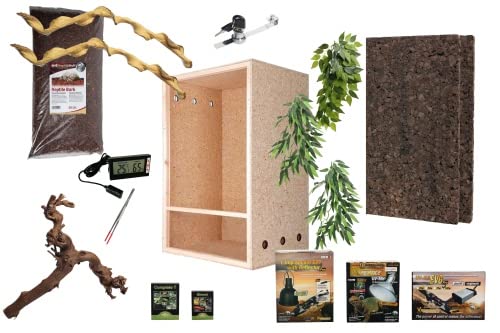 M&S Reptilien Komplettset Deluxe Chamäleon Terrarium-Set Holz