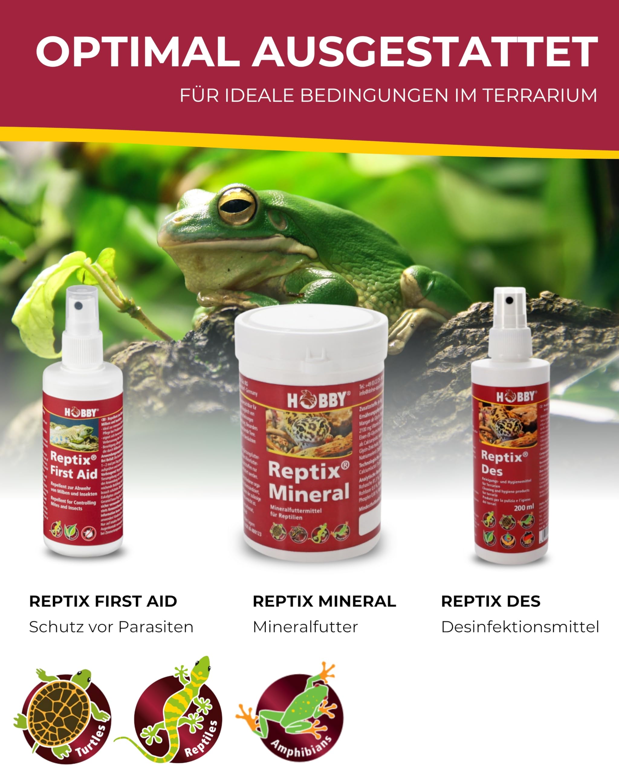 Hobby Reptix Mineral I Mineralpräparat 120g mit D3